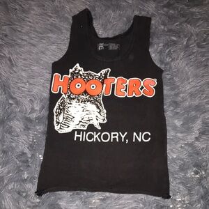 Hooters Black and Orange Tank Top